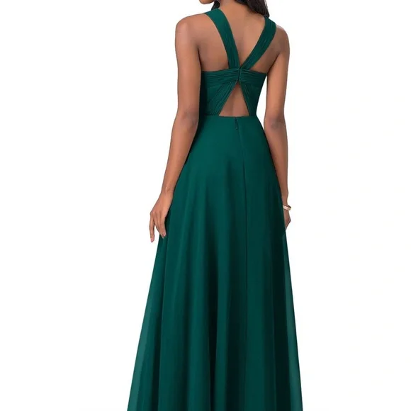 garnet bridesmaid dresses La Femme - 25617 Metallic Beaded High Neck A-line Dress 8 / Garnet